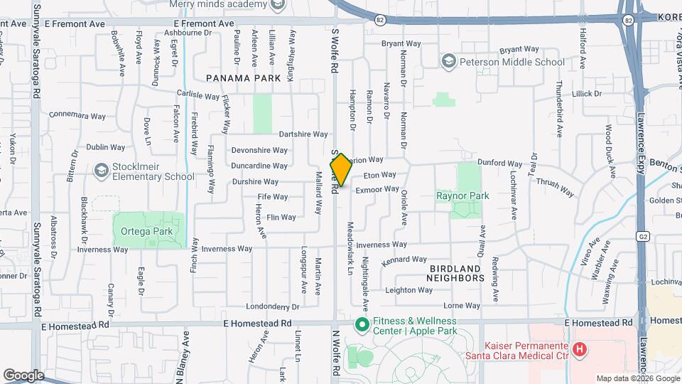 1530 S Wolfe Rd Map and Location Details