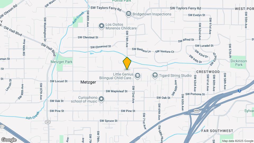 7805 SW Landau St Map and Location Details