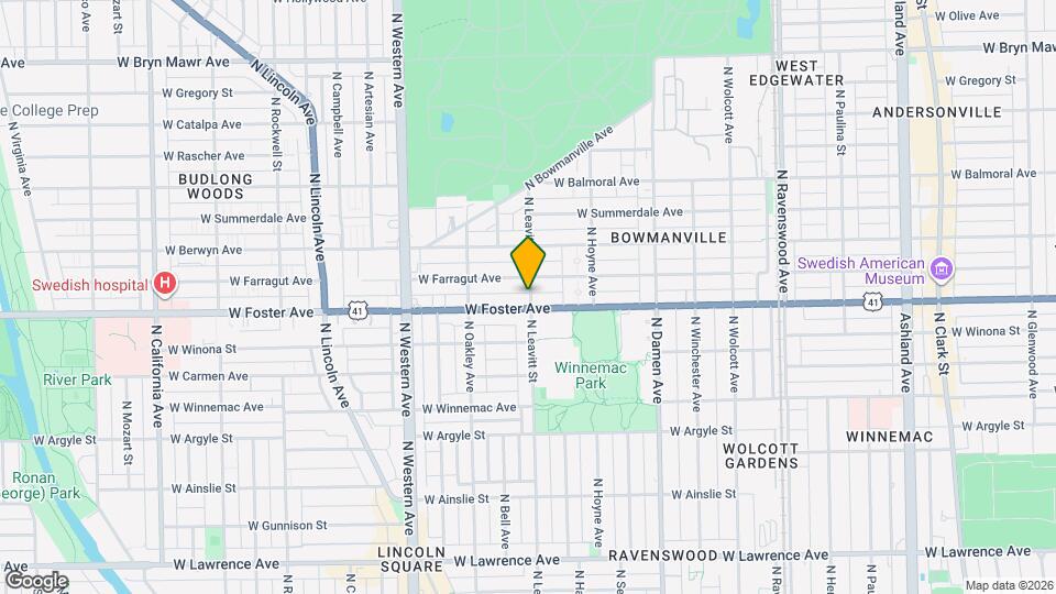 5206 N Leavitt St Map and Location Details