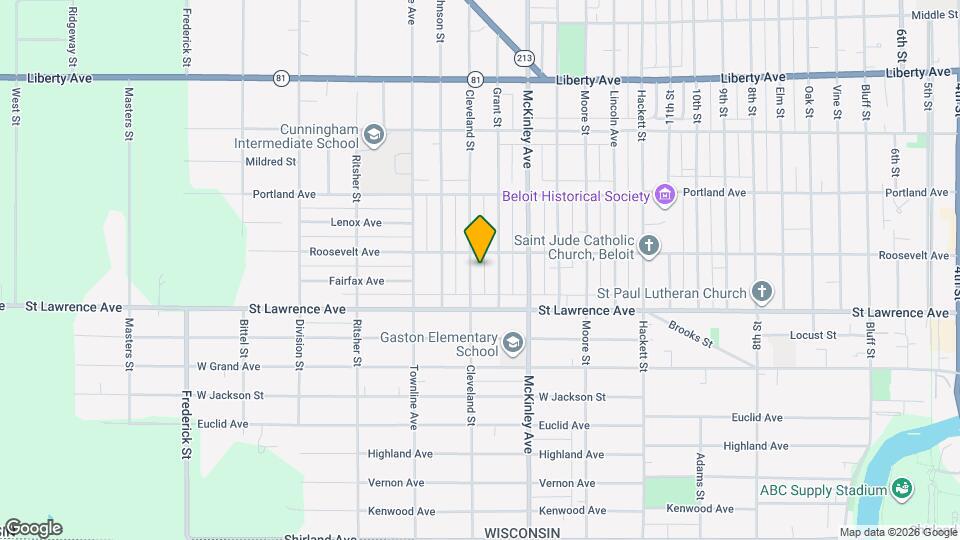 741 Cleveland St Map and Location Details