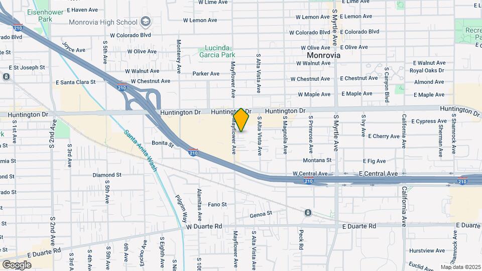 1214 S Mayflower Ave, Unit D Map and Location Details