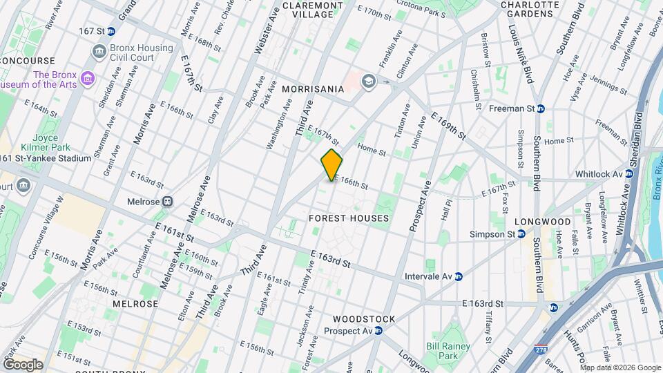 1049 Trinity Ave Map and Location Details