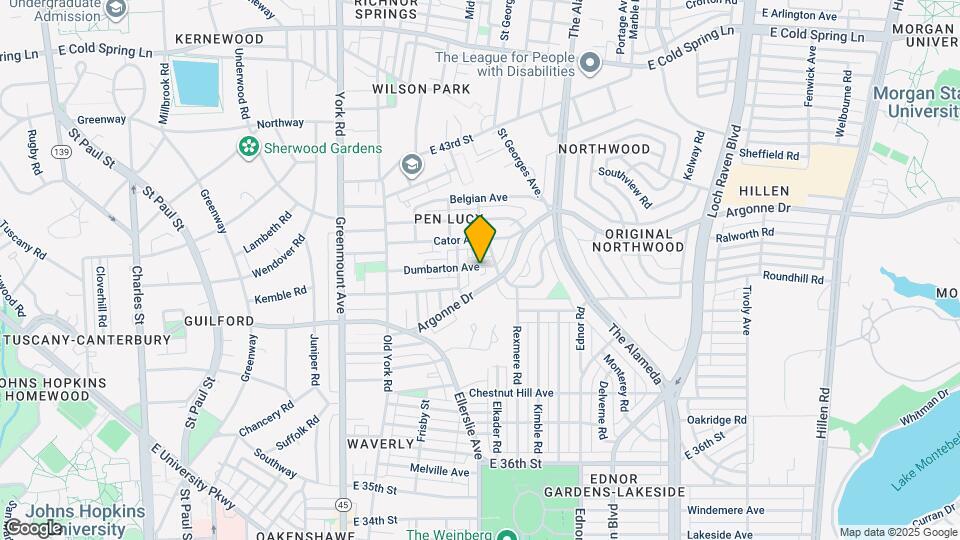 813 Dumbarton Ave Map and Location Details