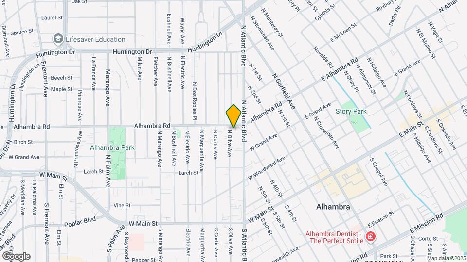 516-516 N Olive Ave Map and Location Details