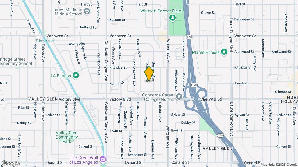 6462 Teesdale Ave Map and Location Details