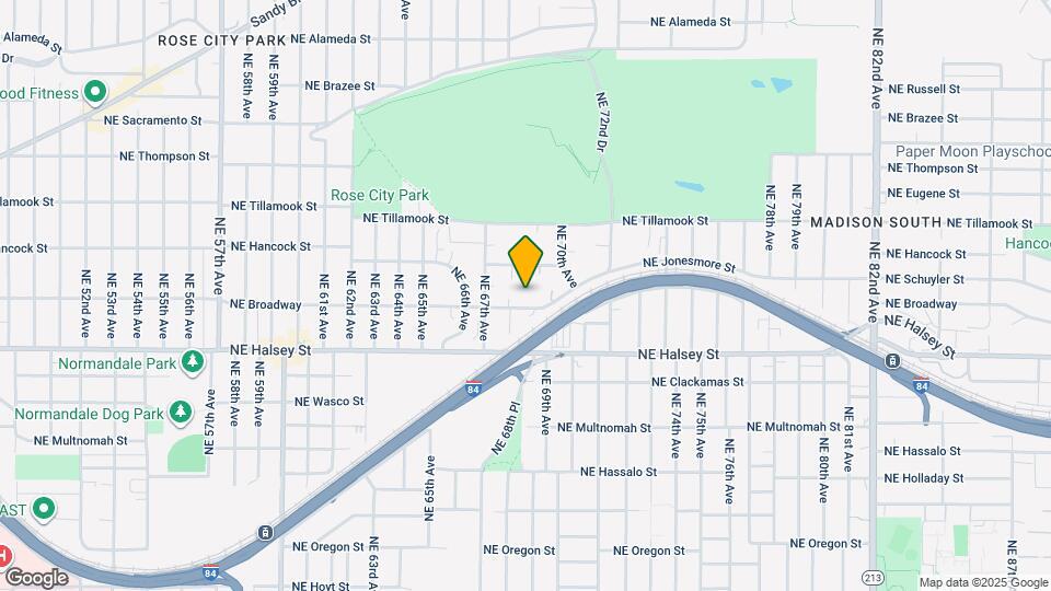 6821 NE Broadway Map and Location Details