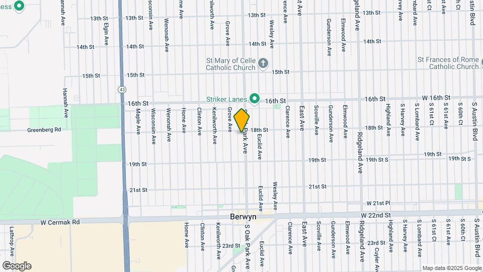 1806 Oak Park Ave Map and Location Details