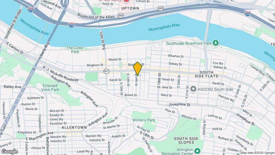 61 S 14th St Map and Location Details