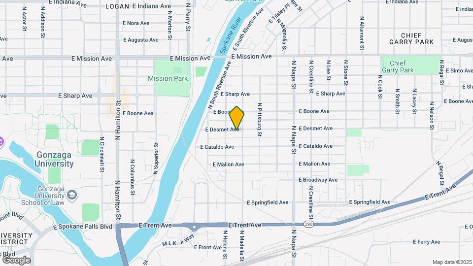 1626 E Desmet Ave Map and Location Details