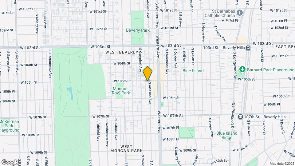10500-10506 S Artesian Ave Map and Location Details