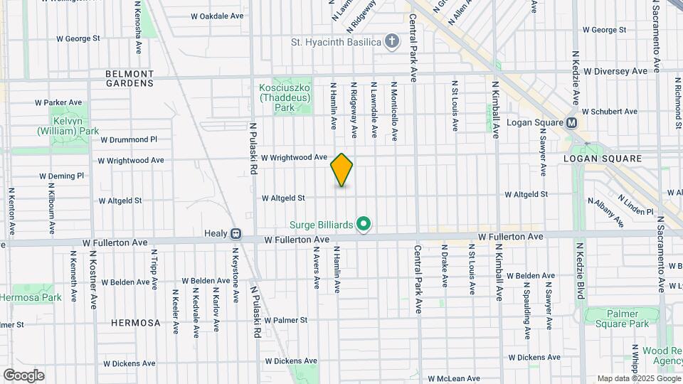2505 N Hamlin Ave Map and Location Details
