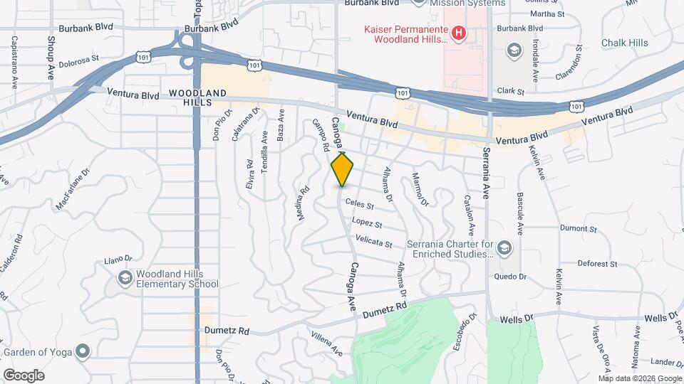 5182 Canoga Ave Map and Location Details