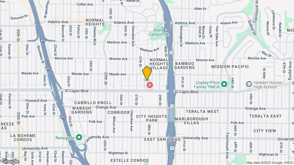 4345 McClintock St Mapa y Detalles de la Ubicación