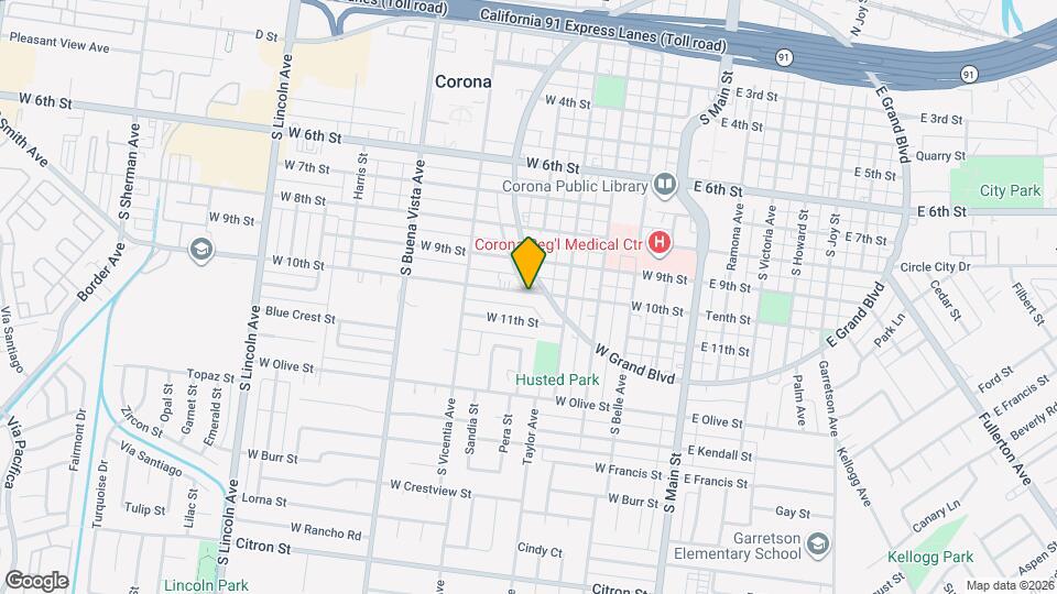604 W 10th St Map and Location Details