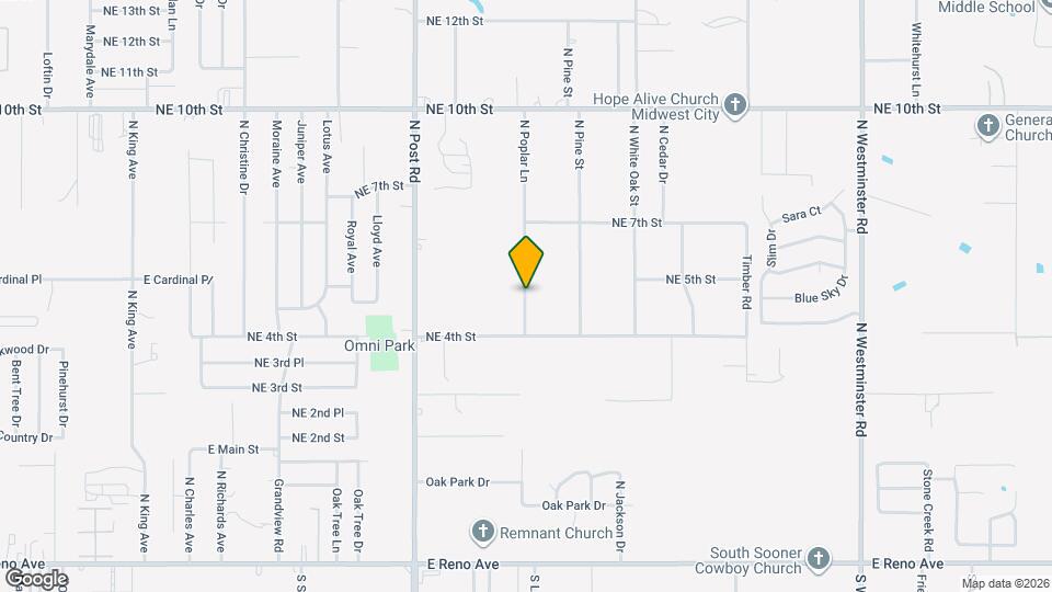 608 N Poplar Ln Map and Location Details