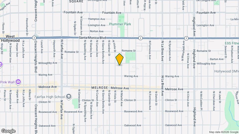 843 N Martel Ave Map and Location Details