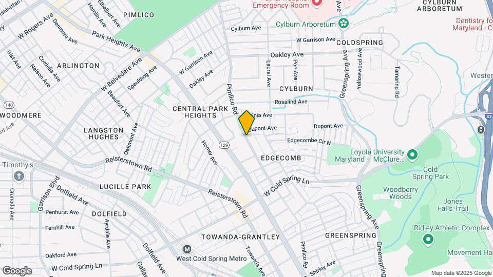4613 Pimlico Rd Map and Location Details