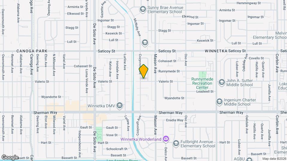 20551 Valerio St Map and Location Details