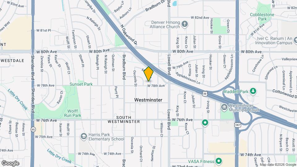 3735 w 78th Ave, Unit House Map and Location Details