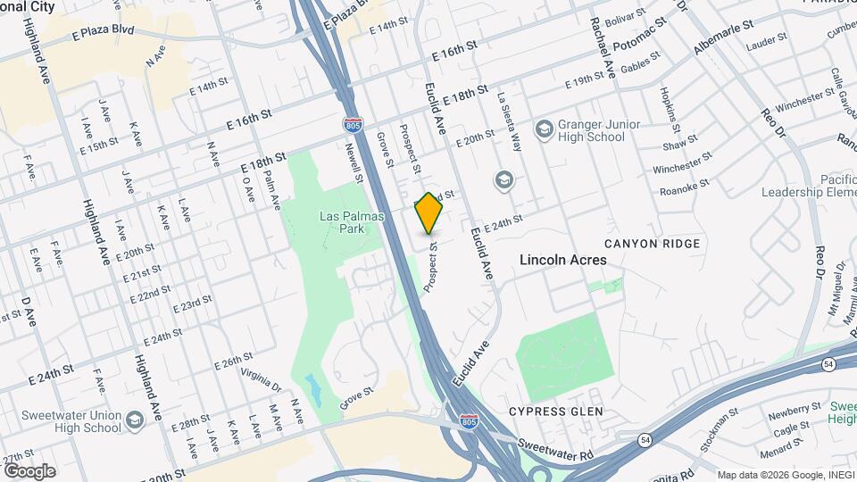 2332 Prospect St Map and Location Details