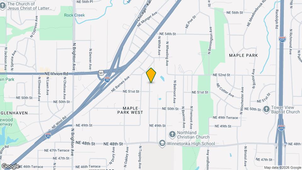 5115 N Bellaire Ave Mapa y Detalles de la Ubicación
