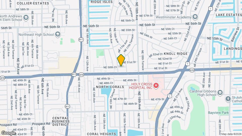 1510 NE 50th Ct, Unit 5 Mapa y Detalles de la Ubicación