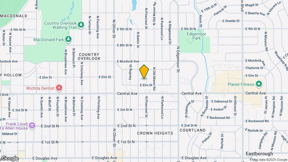 615 N Pinecrest St Map and Location Details