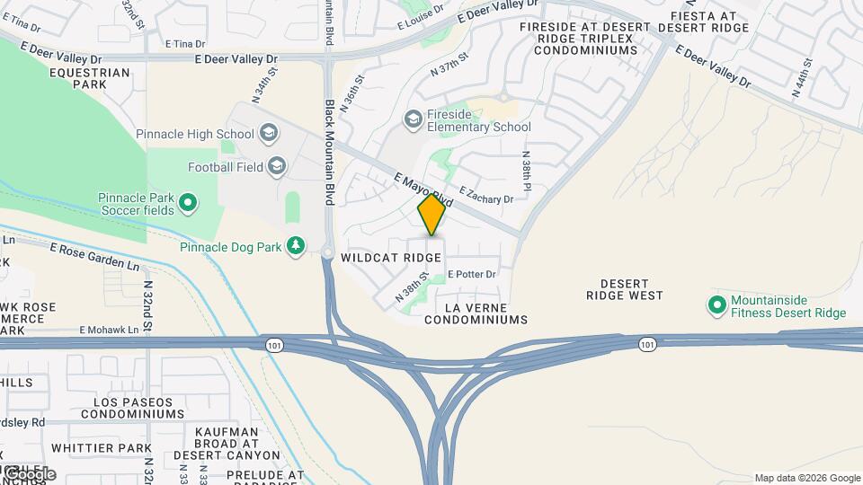20919 N 38th St Map and Location Details