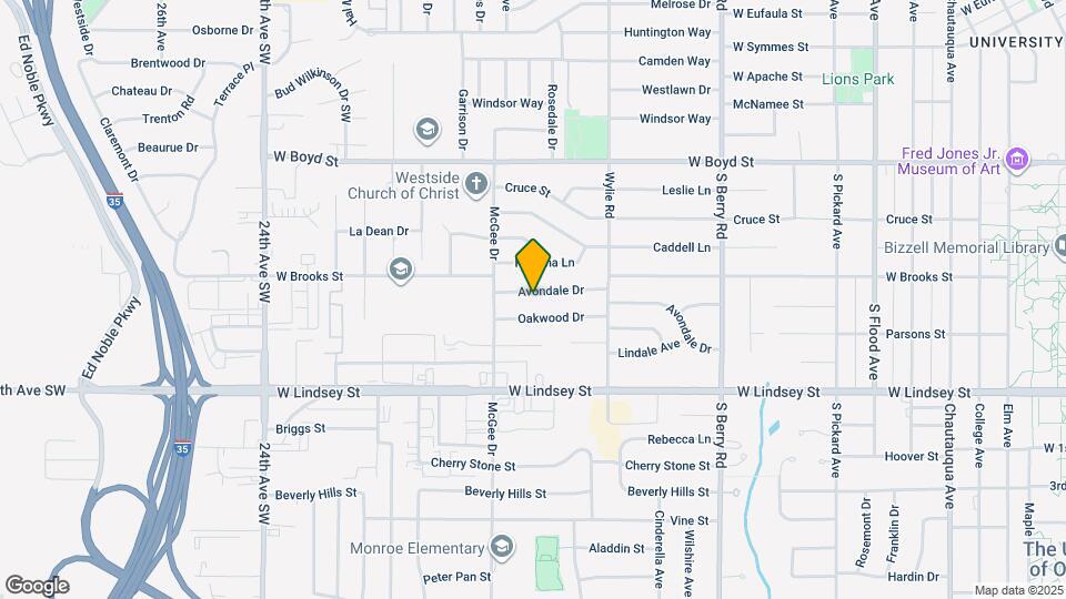 1628 Avondale Dr Map and Location Details