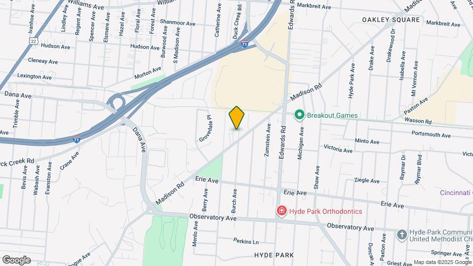 3605 Burch Ave Map and Location Details