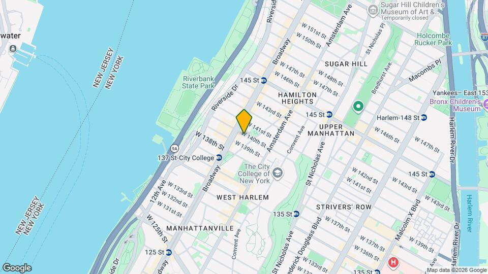 550 W 140th St Map and Location Details