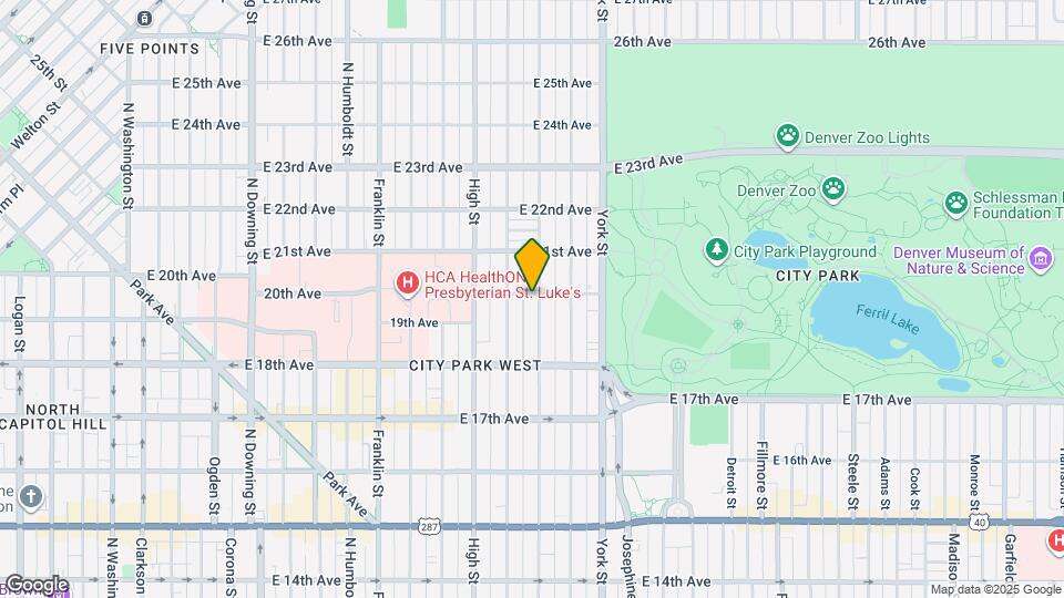 2030 E 20th Ave Map and Location Details