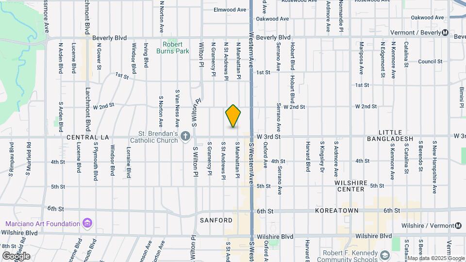 257 S Manhattan Pl Map and Location Details