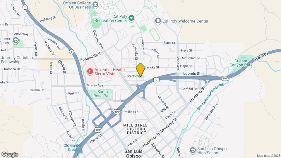 1361 Stafford St Map and Location Details