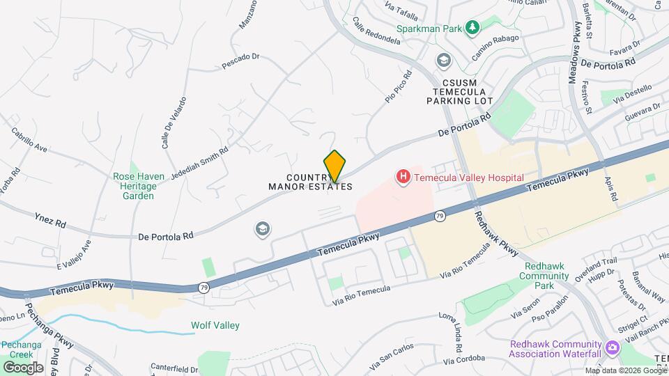 30851 De Portola Rd, Unit Studio Mapa y Detalles de la Ubicación