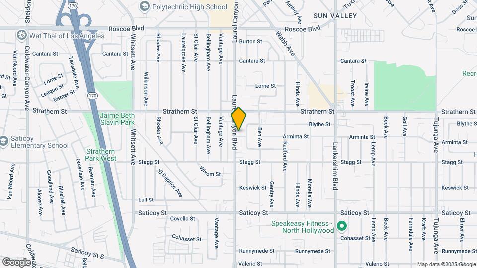 7904 Laurel Canyon Blvd Map and Location Details
