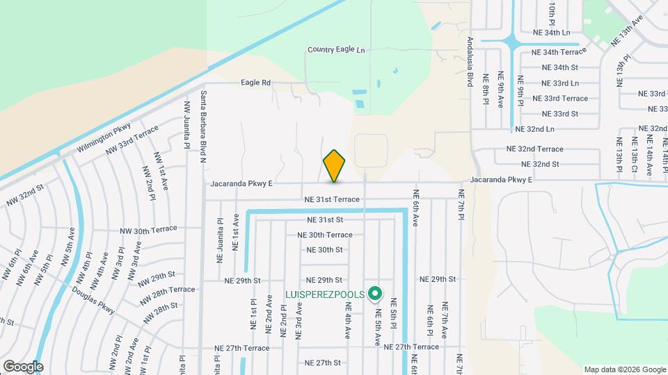 Fenced yard, 3/2 Single Family Home. Rent Ready. Map and Location Details