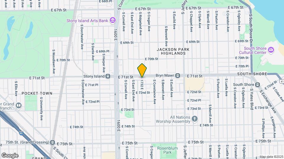 7106 S Ridgeland Ave Mapa y Detalles de la Ubicación