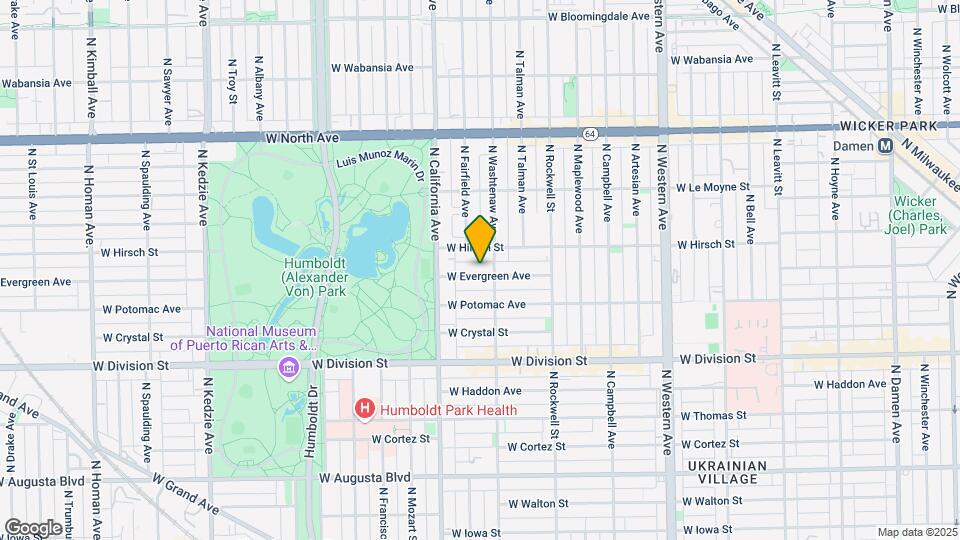 2712 W Evergreen Ave Map and Location Details