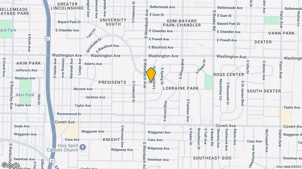 1209 1231 S Lincoln Park Dr Mapa y Detalles de la Ubicación