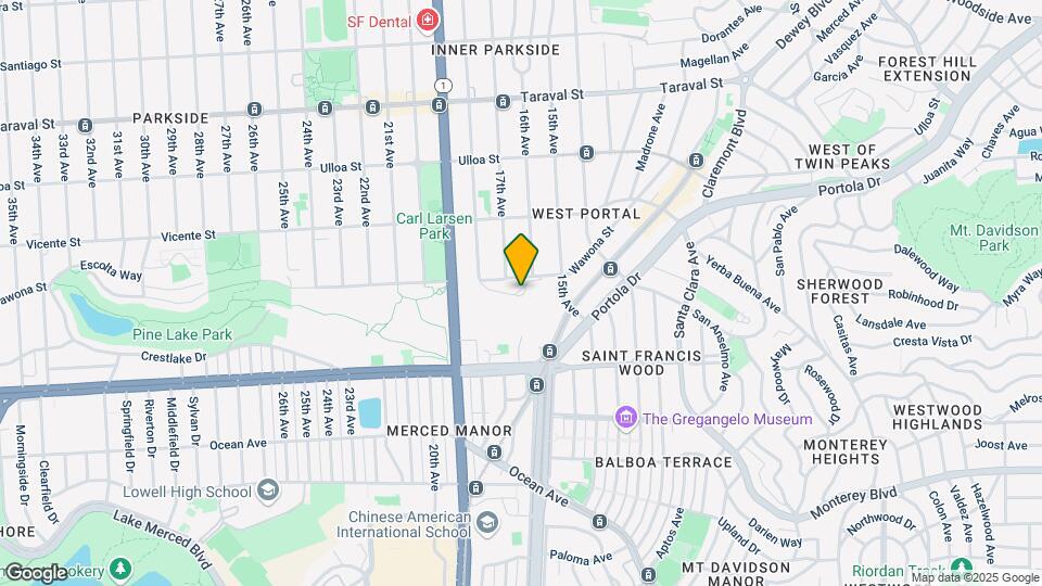 445 West Portal Ave Map and Location Details