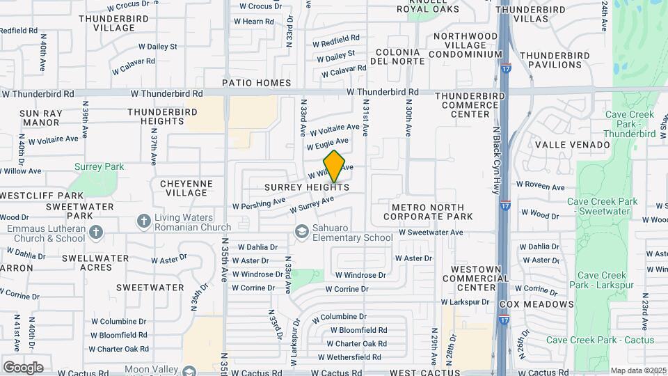 3147 W Pershing Ave Map and Location Details