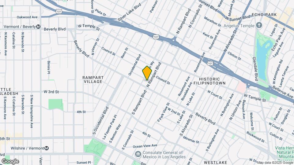 115 N Rampart Blvd Mapa y Detalles de la Ubicación