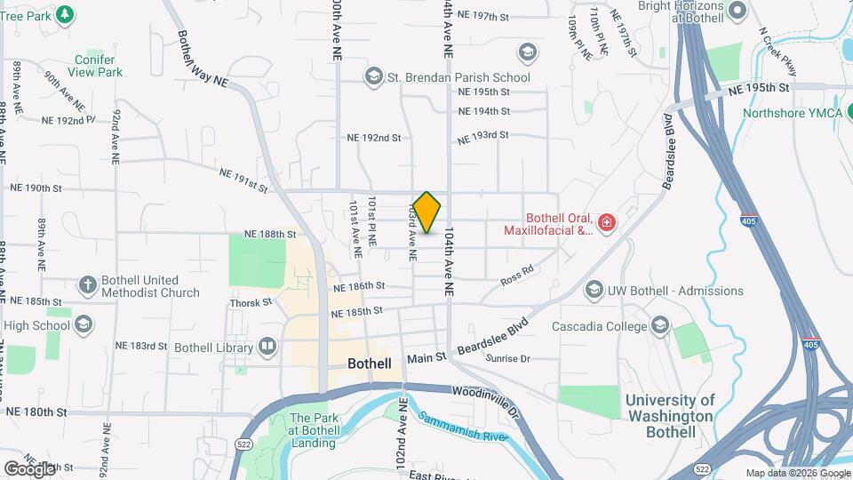 10316 NE 187th St Map and Location Details