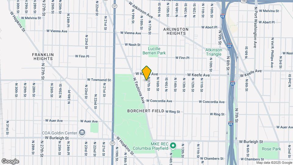 3431 N 17th St Map and Location Details