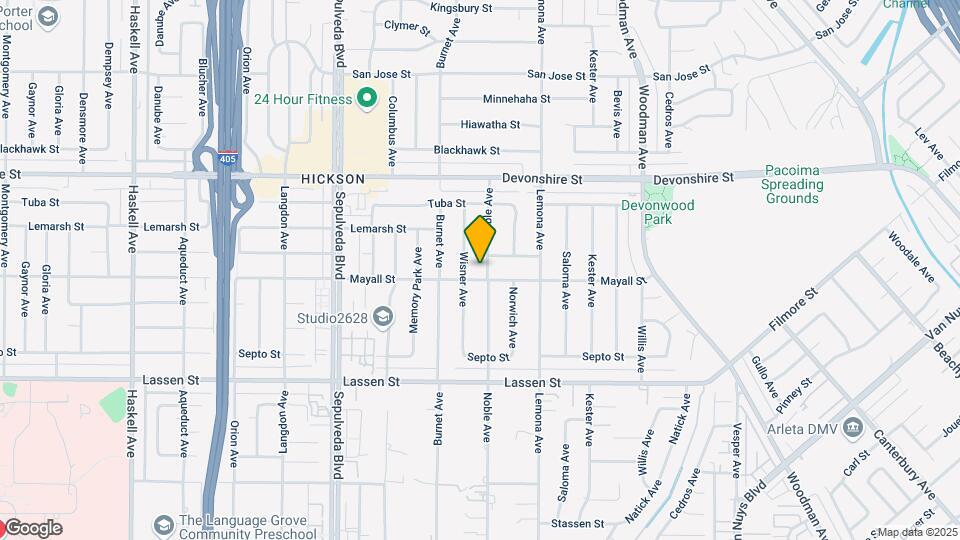 10109 Noble Ave Mapa y Detalles de la Ubicación