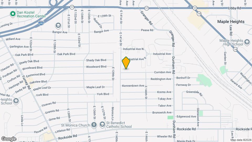 14205 Corridon Ave Map and Location Details
