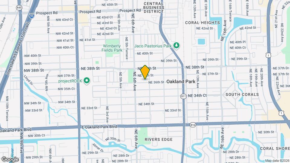 719 NE 36th St Map and Location Details