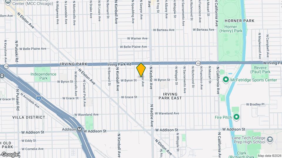 3900 N Sawyer Ave Map and Location Details