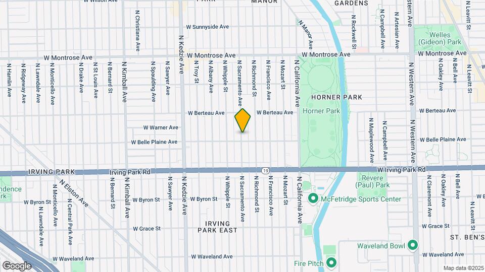 4107 N Sacramento Ave Map and Location Details